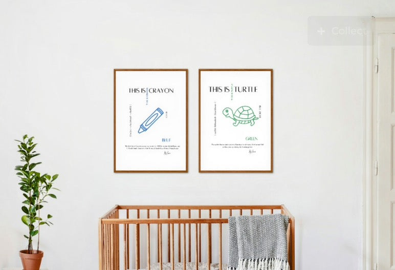 Lets Love Art - Learn about Turtles Kids ArtWork For a Fun and Inviting Space with Modern Aesthetics