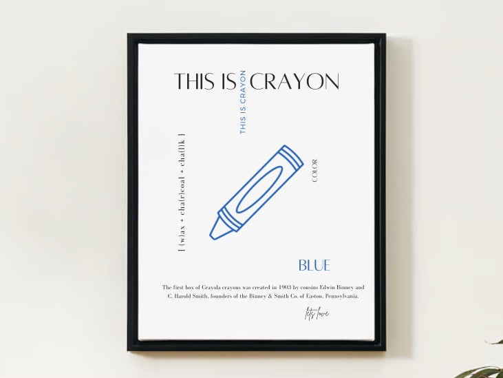 Lets Love Art - Learn about Crayons Kids ArtWork For a Fun and Inviting Space with Modern Aesthetics