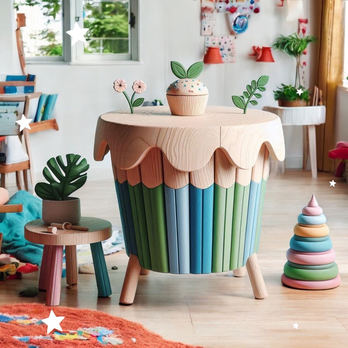 Lets Love Furniture - Learn about Design CupCake Kids Table  For a Unique and Beautiful Space letting kids imagination Wander