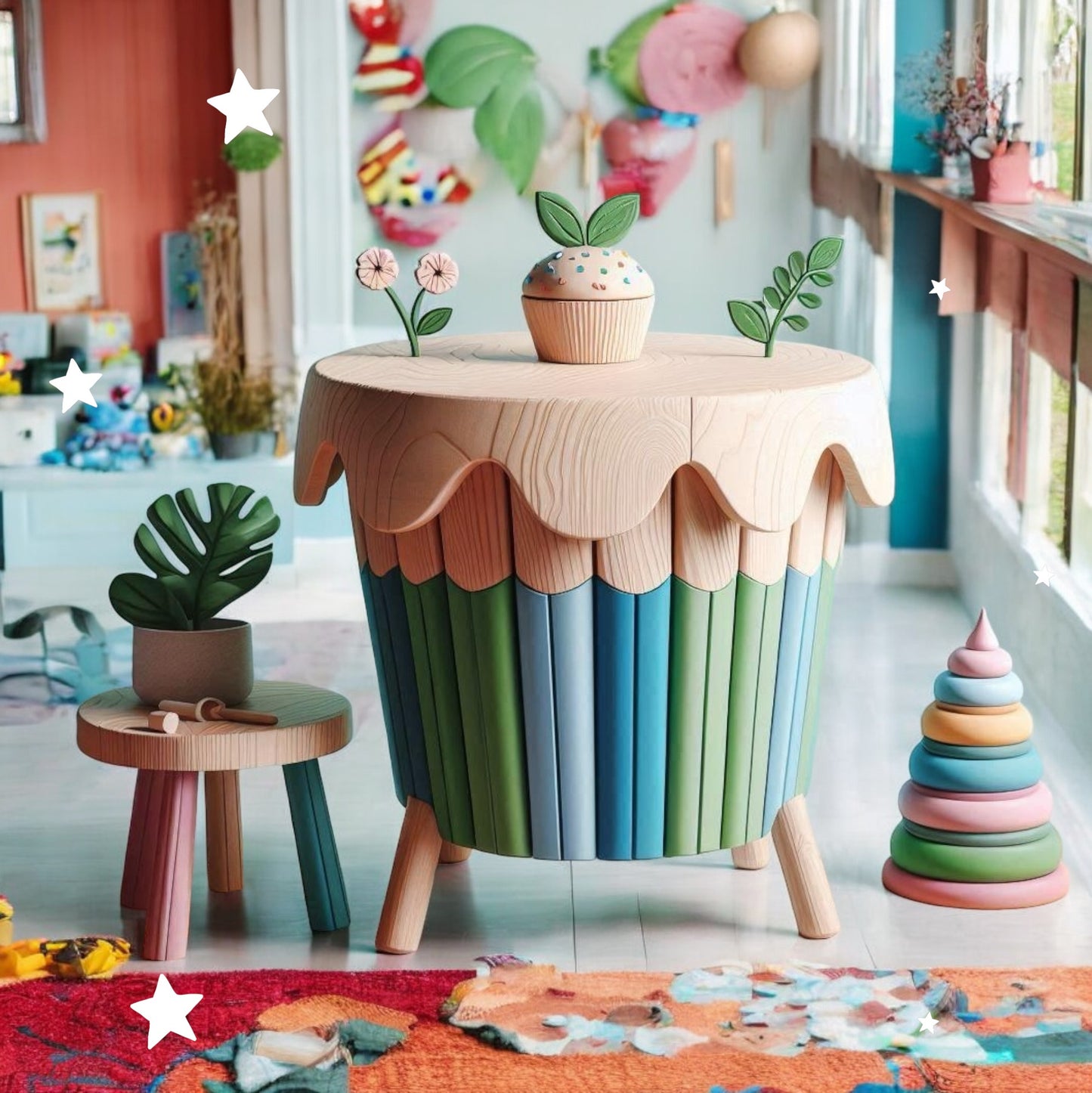 Lets Love Furniture - Learn about Design CupCake Kids Table  For a Unique and Beautiful Space letting kids imagination Wander