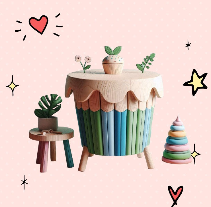 Lets Love Furniture - Learn about Design CupCake Kids Table  For a Unique and Beautiful Space letting kids imagination Wander